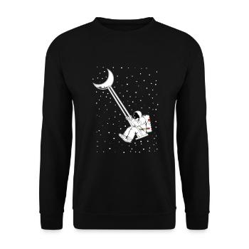 Spaceman - Unisex Sweatshirt - black - Front - Alina (178cm) & Michal (187cm)