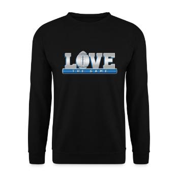 J'adore le jeu Football Super Bowl Gift - Sweat-shirt Unisexe - noir - Devant - Alina (178cm) & Michal (187cm)