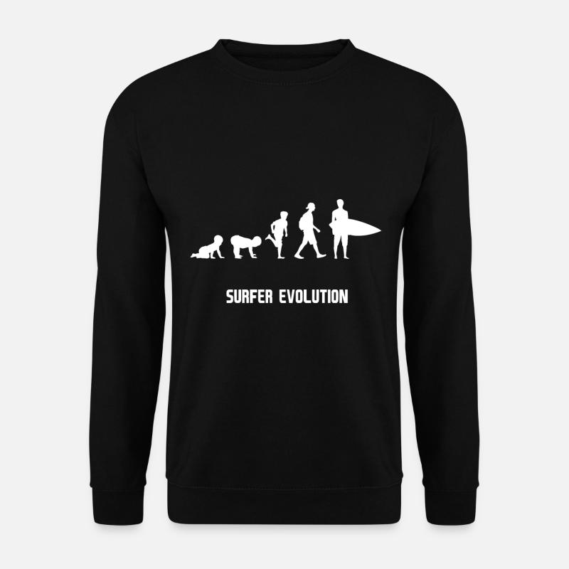 Surfer evolution évolution - Sweat-shirt Unisexe - noir