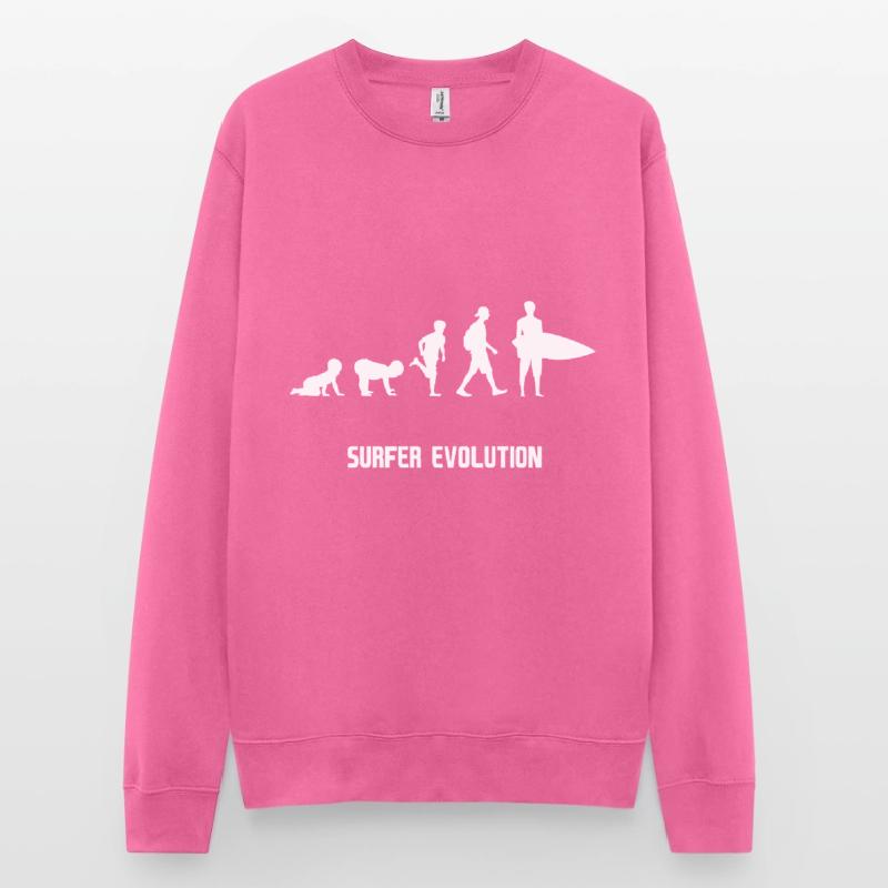 Surfer evolution evolution Unisex Pullover