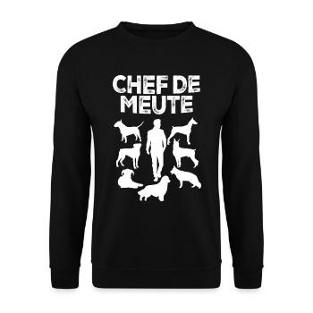 Pack leader - Unisex Sweatshirt - black - Front - Alina (178cm) & Michal (187cm)