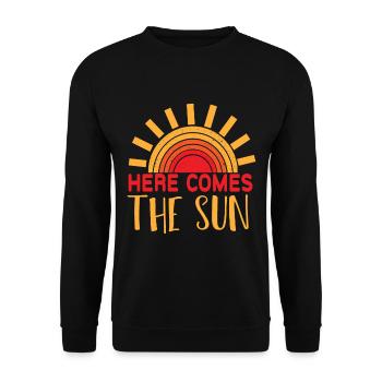 Here comes the sun - Here comes the sun - Unisex Sweatshirt - black - Front - Alina (178cm) & Michal (187cm)
