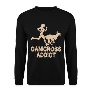 Canicross Addict - Unisex Sweatshirt - black - Front - Alina (178cm) & Michal (187cm)