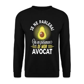 Avocat - Humour vegan végétarien drôles - Sweat-shirt Unisexe - noir - Devant - Alina (178cm) & Michal (187cm)