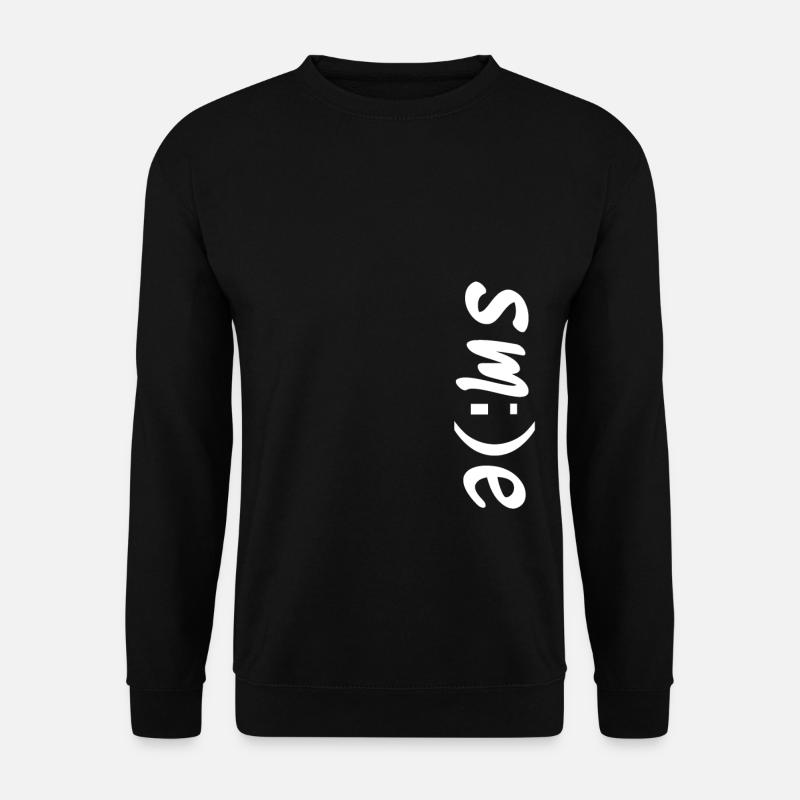 Smile lächeln - Unisex Pullover - Schwarz