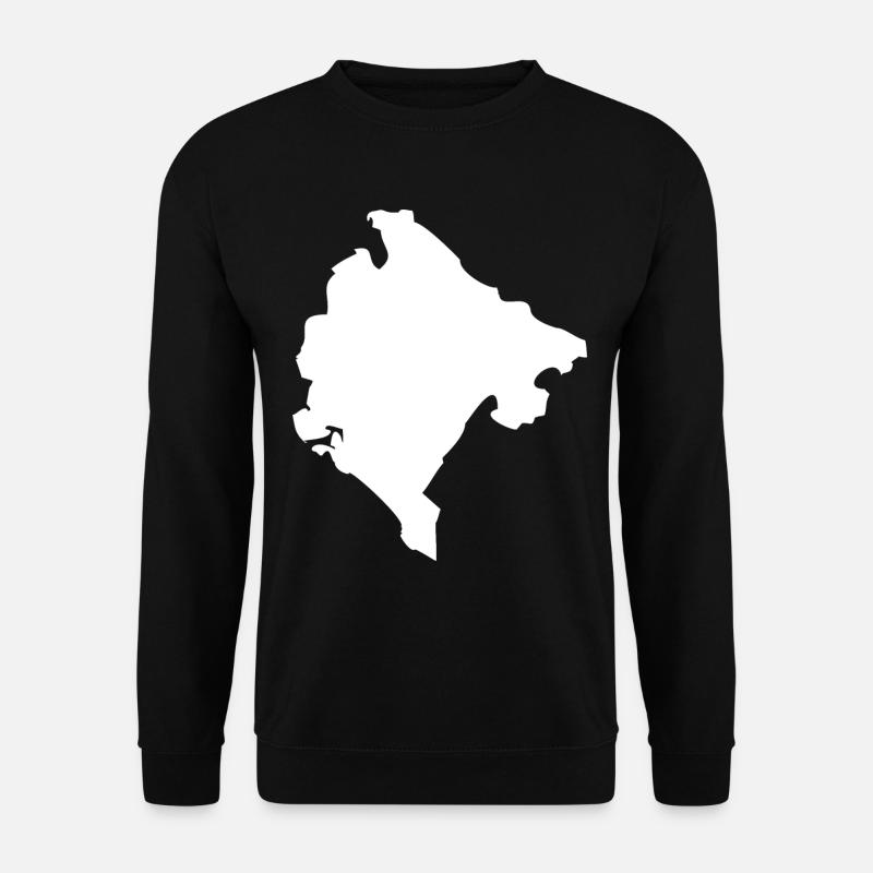 Montenegro map flag - Unisex Sweatshirt - black