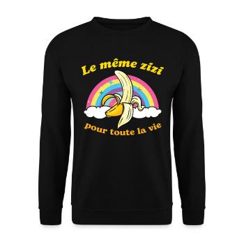Cadeau EVJF Future Mariée Humour Zizi Bride Femme - Sweat-shirt Unisexe - noir - Devant - Alina (178cm) & Michal (187cm)