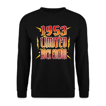 Limited Edition Rocker 1953 70 Years Anniversary - Unisex Sweatshirt - black - Front - Alina (178cm) & Michal (187cm)
