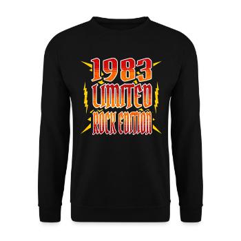 Limited Edition Rocker 1983 40 Years Anniversary - Unisex Sweatshirt - black - Front - Alina (178cm) & Michal (187cm)