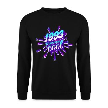 Cool Year 1993 Anniversary 30 Years - Unisex Sweatshirt - black - Front - Alina (178cm) & Michal (187cm)
