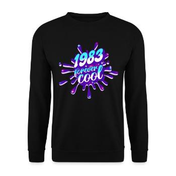 Cool Year 1983 Anniversary 40 Years - Unisex Sweatshirt - black - Front - Alina (178cm) & Michal (187cm)