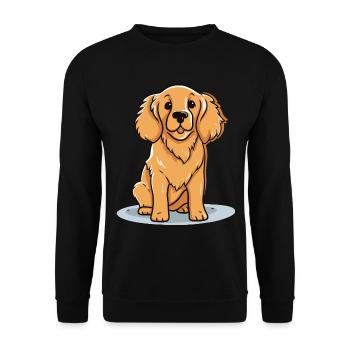 Niedliches Hundedesign für Hundebesitzer - Unisex Pullover - Schwarz - Vorne - Alina (178cm) & Michal (187cm)