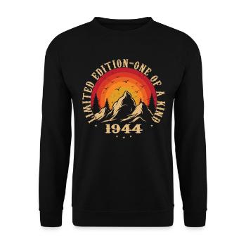 Vintage 1944 Rétro 1944 Cadeau anniversaire 1944 - Sweat-shirt Unisexe - noir - Devant - Alina (178cm) & Michal (187cm)