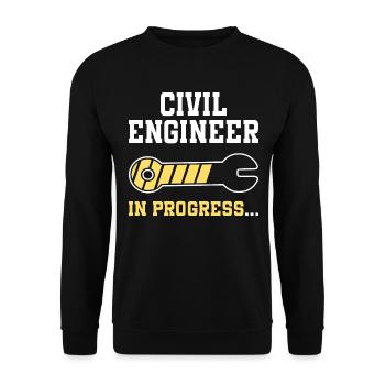 Ingénierie Futur Ingénieur Génie Civil - Sweat-shirt Unisexe - noir - Devant - Alina (178cm) & Michal (187cm)