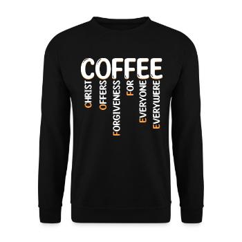 Humour Café Chrétien Voyage Chrétien - Sweat-shirt Unisexe - noir - Devant - Alina (178cm) & Michal (187cm)