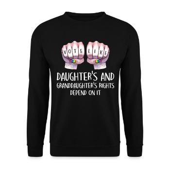 Grandma Feminism Little Girl Granny - Unisex Sweatshirt - black - Front - Alina (178cm) & Michal (187cm)