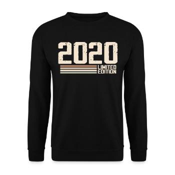 2020 Vintage 2020 Birthday 2020 Retro 2020 - Unisex Sweatshirt - black - Front - Alina (178cm) & Michal (187cm)