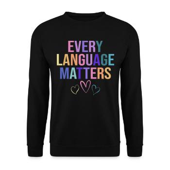 Ausbildung Bilingualer Humorlehrer - Unisex Pullover - Schwarz - Vorne - Alina (178cm) & Michal (187cm)