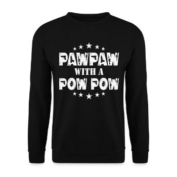 Humor Dad Passionate Guns - Unisex Sweatshirt - black - Front - Alina (178cm) & Michal (187cm)