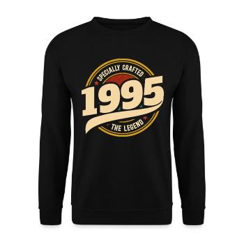 Vintage Year 1995 Legend 30 Years Anniversary - Unisex Sweatshirt - black - Front - Alina (178cm) & Michal (187cm)