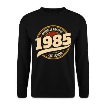 Vintage Year 1985 Legend 40 Years Anniversary - Unisex Sweatshirt - black - Front - Alina (178cm) & Michal (187cm)
