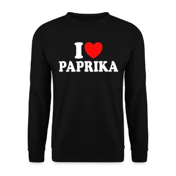 I Love Paprika Humor Paprika Cooking - Unisex Sweatshirt - black - Front - Alina (178cm) & Michal (187cm)