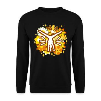 Gymnastik Geschenk Mama Turnerin - Unisex Pullover - Schwarz - Vorne - Alina (178cm) & Michal (187cm)