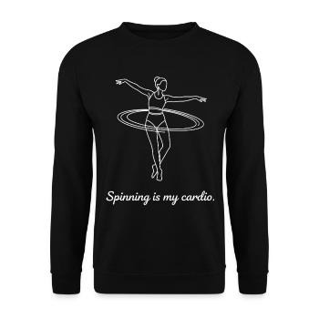 Turning is my cardio workout. - Unisex Sweatshirt - black - Front - Alina (178cm) & Michal (187cm)