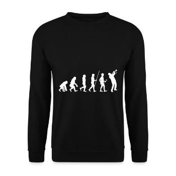 Trumpet Player Trumpet Gift Evolution Jazz - Unisex Sweatshirt - black - Front - Alina (178cm) & Michal (187cm)