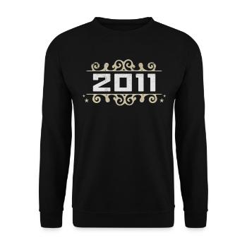 Vintage 2011 Retro Birthday 2011 Vintage 2011 - Unisex Sweatshirt - black - Front - Alina (178cm) & Michal (187cm)