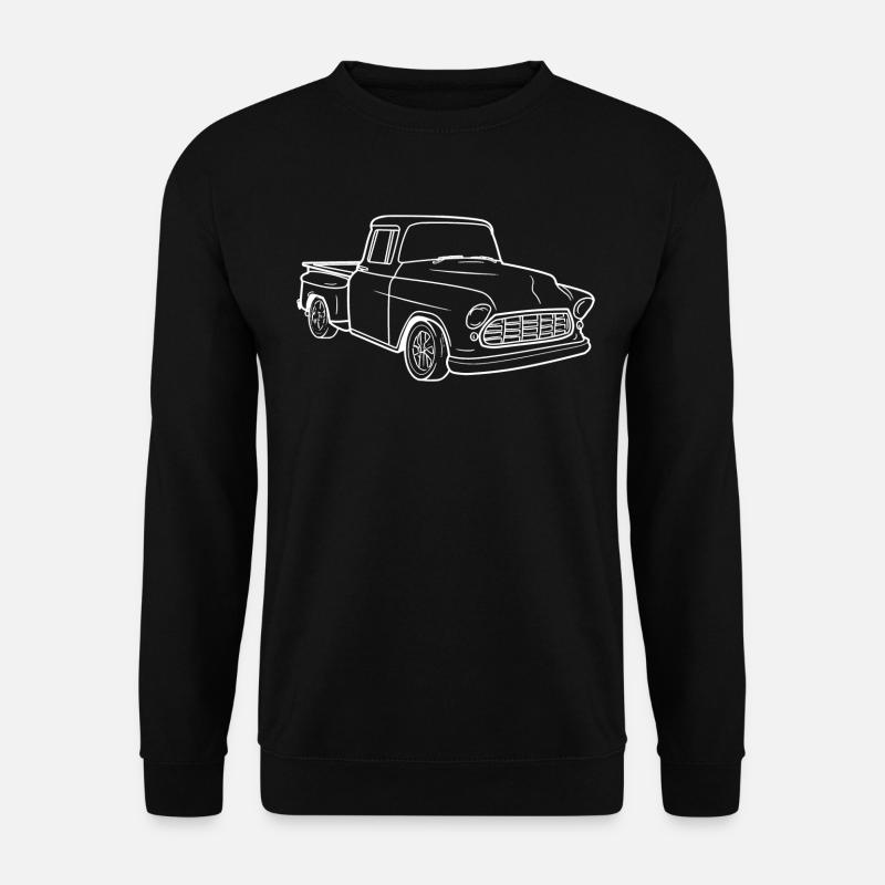 Klassischer LKW - Oldies Auto - Pickup - Unisex Pullover - Schwarz