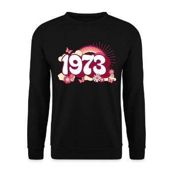 Retro 1973 Fête Anniversaire Femme 50 Ans - Sweat-shirt Unisexe - noir - Devant - Alina (178cm) & Michal (187cm)