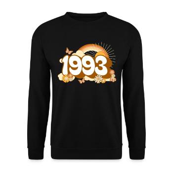 Retro 1993 Fête Anniversaire Femme 30 Ans - Sweat-shirt Unisexe - noir - Devant - Alina (178cm) & Michal (187cm)