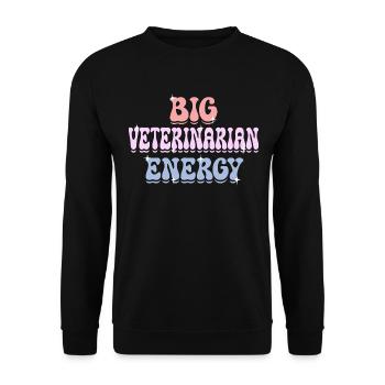 Energetic Veterinarian Female Veterinarian - Unisex Sweatshirt - black - Front - Alina (178cm) & Michal (187cm)