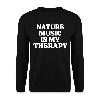 Fächermusik Entspannungstherapie Natur Musik - Unisex Pullover - Schwarz - Vorne - Alina (178cm) & Michal (187cm)