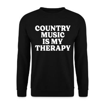 Musikertherapie Country-Musik - Unisex Pullover - Schwarz - Vorne - Alina (178cm) & Michal (187cm)