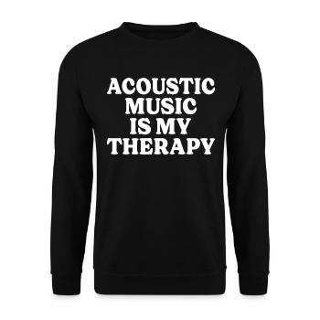 Musikertherapie Akustische Musik - Unisex Pullover - Schwarz - Vorne - Alina (178cm) & Michal (187cm)