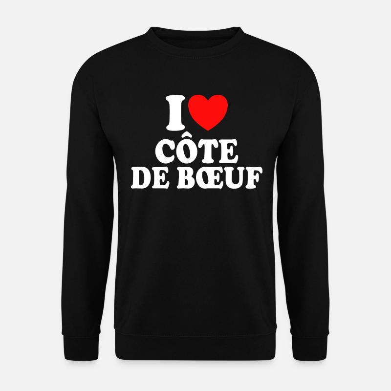 Boucher I Love Côte De Boeuf - Sweat-shirt Unisexe - noir