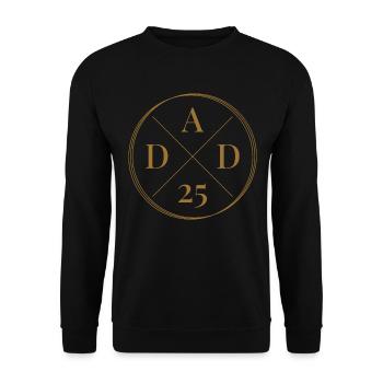 Dad 25 Baby Vater Vatertag Geschenk Papa 2025 - Unisex Pullover - Schwarz - Vorne - Alina (178cm) & Michal (187cm)