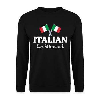 Traducteur Italien Interprète Italien - Sweat-shirt Unisexe - noir - Devant - Alina (178cm) & Michal (187cm)