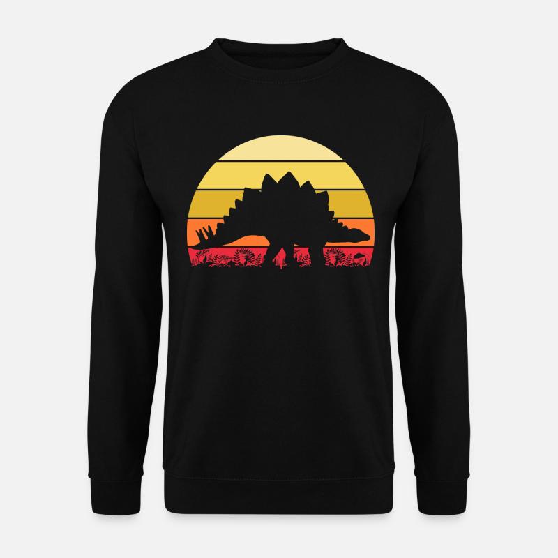 Archaeologist Dino Stegosaurus Dinosaur - Unisex Sweatshirt - black