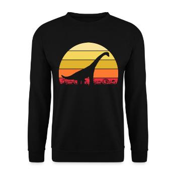Archéologue Dino Brachiosaure Dinosaure - Sweat-shirt Unisexe - noir - Devant - Alina (178cm) & Michal (187cm)