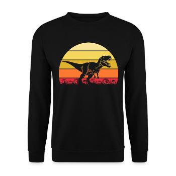 Archéologue Dino Tyrannosaure Dinosaure - Sweat-shirt Unisexe - noir - Devant - Alina (178cm) & Michal (187cm)