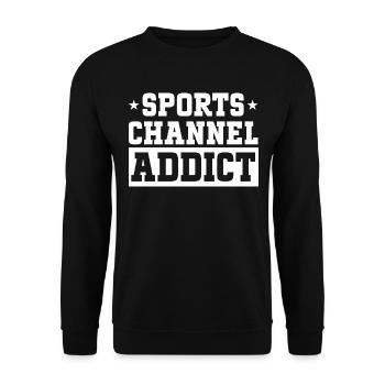 Fan Sport Loves Watching Sports - Unisex Sweatshirt - black - Front - Alina (178cm) & Michal (187cm)