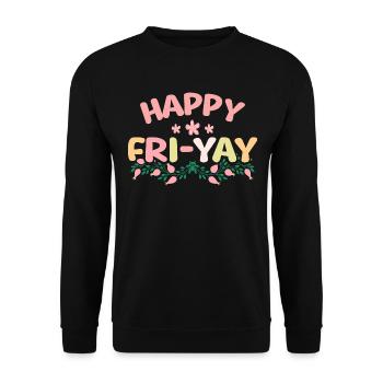 Humor Friday Lehrer-Wochenende - Unisex Pullover - Schwarz - Vorne - Alina (178cm) & Michal (187cm)