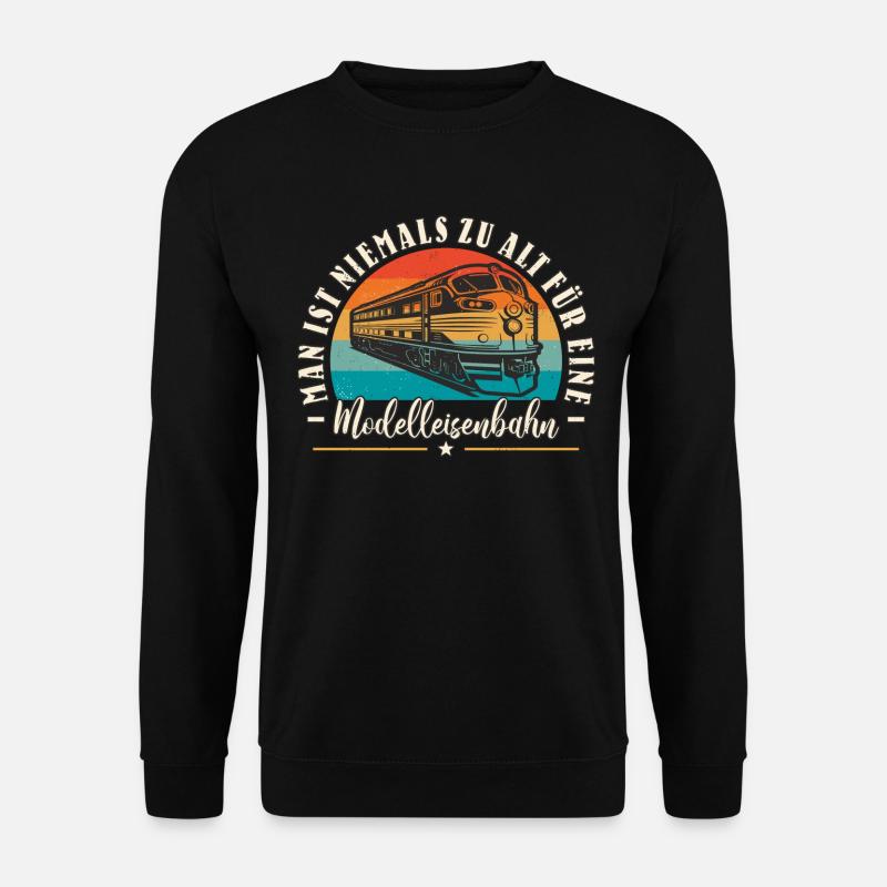Modelleisenbahn Lokomotive Modelleisenbahn Sammler - Unisex Pullover - Schwarz