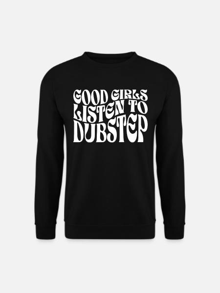 Mädchen hören Dubstep-Musik - Unisex Pullover - Schwarz