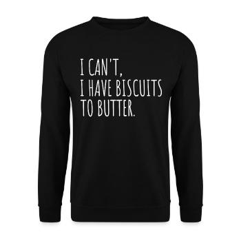 Butter Baker's Humor Cookies - Unisex Sweatshirt - black - Front - Alina (178cm) & Michal (187cm)