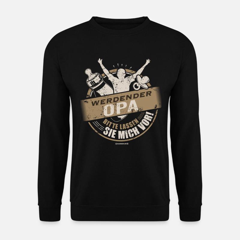 Werdender Opa lassen Sie mich vor Sepia 1 - - Unisex Pullover - Schwarz