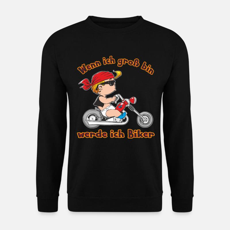 CD - wenn ich groß bin werde ich Biker - Motorrad - Unisex Pullover - Schwarz